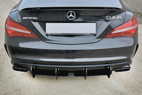 Diffusor Heck Ansatz passend für Heckschürze V.2 passend für Mercedes CLA A45 AMG C117 Facelift