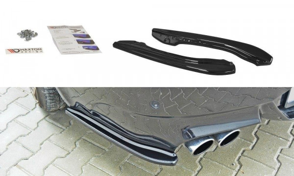 Heck Ansatz Flaps Diffusor für BMW M6 E63 schwarz Hochglanz