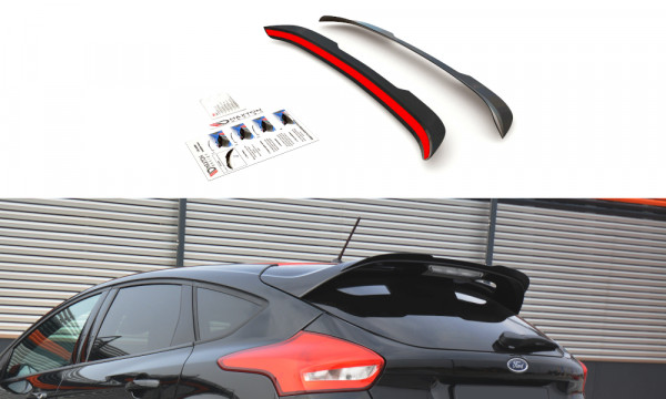 Spoiler CAP passend für Ford Focus ST-Line Mk3 FL schwarz Hochglanz