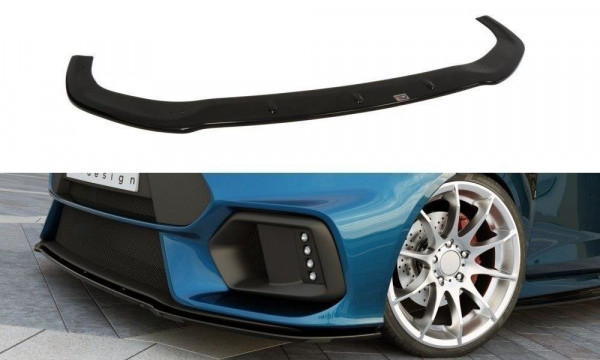 Front Ansatz für (Focus RS Look Stoßstange) Ford Fiesta Mk7 FL schwarz Hochglanz