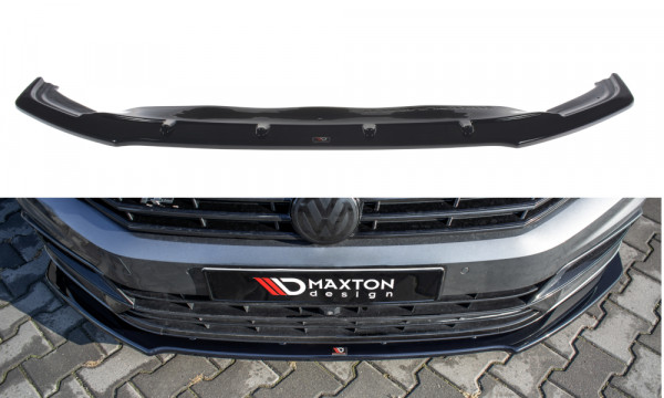 Front Ansatz V.1 passend für Volkswagen Passat R-Line B8 schwarz Hochglanz