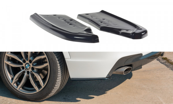 Heck Ansatz Flaps Diffusor passend für BMW X3 F25 M-Paket Facelift schwarz Hochglanz