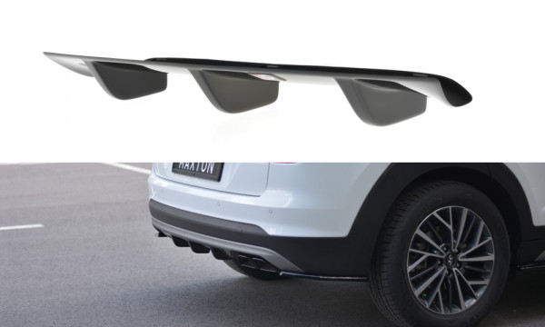 Diffusor Heck Ansatz passend für Hyundai Tucson Mk3 Facelift schwarz Hochglanz
