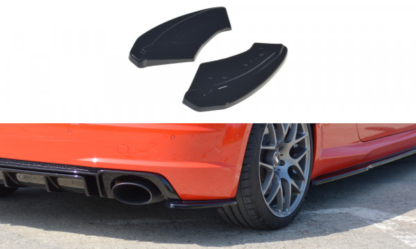 Heck Ansatz Flaps Diffusor passend für Audi TT RS 8S schwarz Hochglanz