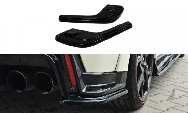 Heck Ansatz Flaps Diffusor für HONDA CIVIC IX TYPE R schwarz Hochglanz