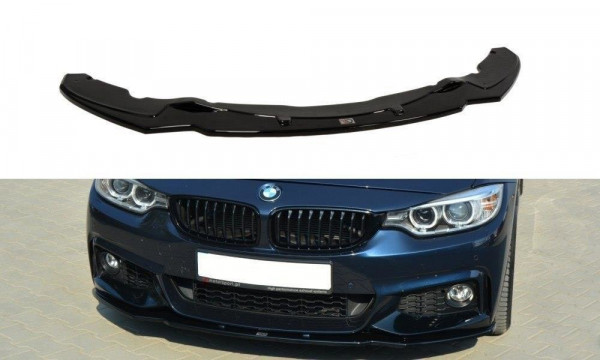 Front Ansatz für v.1 BMW 4er F32 M Paket schwarz Hochglanz