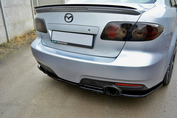 Mittlerer Diffusor Heck Ansatz für Mazda 6 Mk1 MPS schwarz Hochglanz