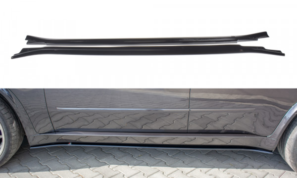 Seitenschweller Ansatz passend für BMW X5 E70 Facelift M Paket schwarz Hochglanz