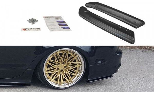 Heck Ansatz Flaps Diffusor passend für Audi A7 Mk1 S-Line schwarz Hochglanz