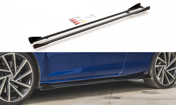 Rennen Haltbarkeit Seitenschweller Ansatz passend für + Flaps VW Golf 7 R Facelift