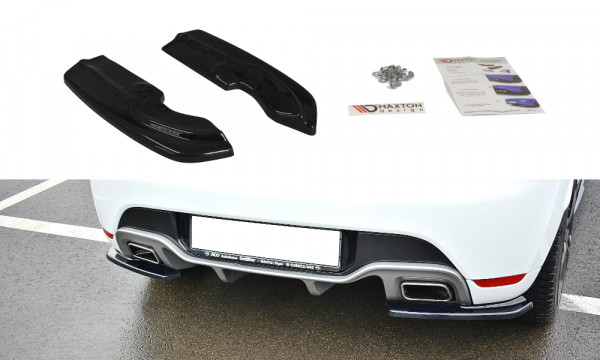 Heck Ansatz Flaps Diffusor passend für RENAULT CLIO MK4 RS schwarz Hochglanz