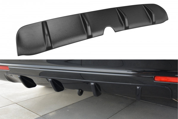 Diffusor Heck Ansatz passend für HONDA ACCORD MK8. CU-Serie vor Facelift SEDAN schwarz Hochglanz