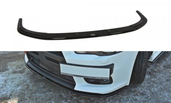 Front Ansatz für V.2 Mitsubishi Lancer Evo X schwarz Hochglanz