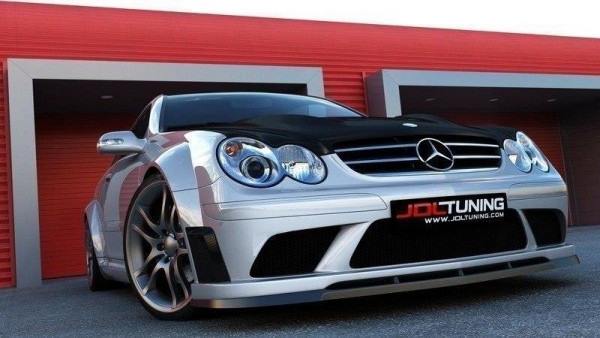 Front Ansatz für MERCEDES CLK W209 (FÜR ME-CLK-209-BLACK-F1 STOßSTANGE) schwarz Hochglanz