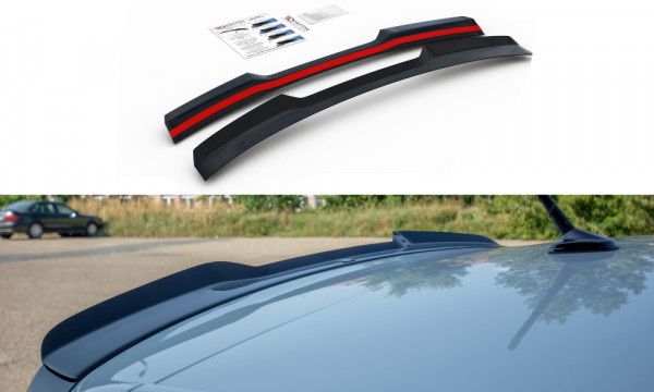 Spoiler CAP passend für VW POLO MK6 GTI schwarz Hochglanz