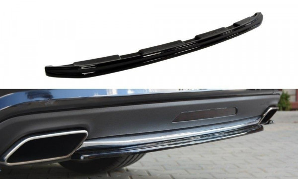 Mittlerer Diffusor Heck Ansatz für MERCEDES CLS C218 AMG LINE schwarz Hochglanz