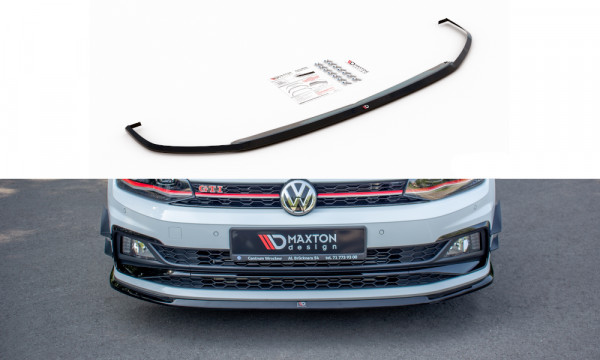 Front Ansatz V.3 passend für VW Polo GTI Mk6 schwarz Hochglanz