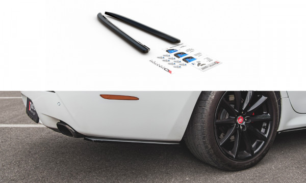 Heck Ansatz Flaps Diffusor passend für Jaguar XJ X351 schwarz Hochglanz