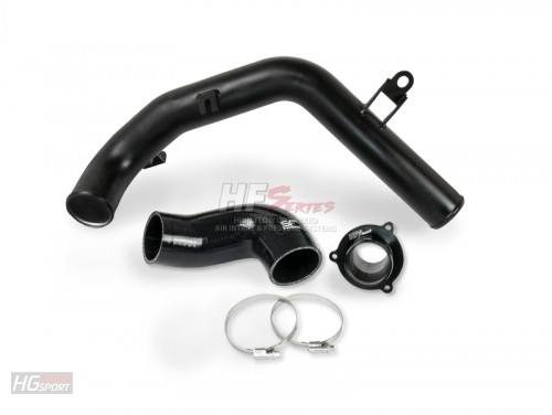 HF-Series VAG 1.8 / 2.0 TSI Euro 6 boost pressure tube for the LLK incl. Pressure hose and outlet, with T V