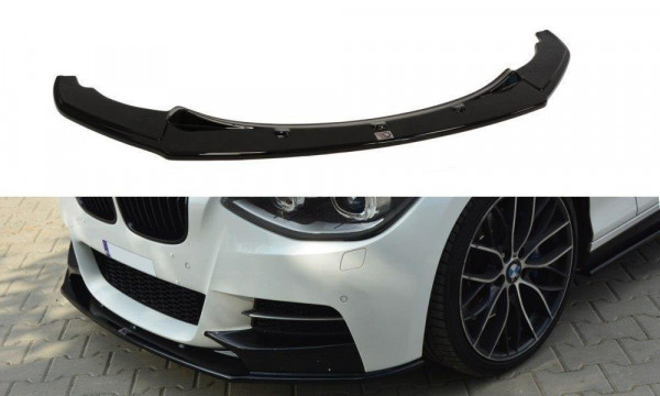 Front Ansatz für BMW 1er F20/F21 M-Power (vor Facelift) schwarz Hochglanz