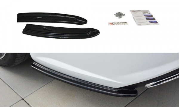 Heck Ansatz Flaps Diffusor passend für Audi A6 C7 Avant S-line/ S6 C7 Facelift schwarz Hochglanz