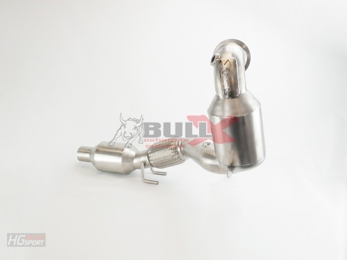 BULL-X VAG 1.0 TSI Downpipe for VW Up GTI, with 200 cells ECE HJS Sport Catalyst, without T V