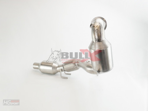 BULL-X Downpipe VW Up GTI 1.0TSI EA211, mit 200 Zellen ECE HJS Sportkat, ohne TÜV