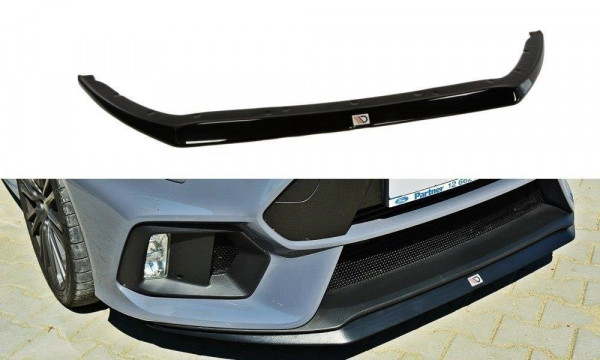 Front Ansatz für V.2 Ford Focus RS Mk3 schwarz Hochglanz