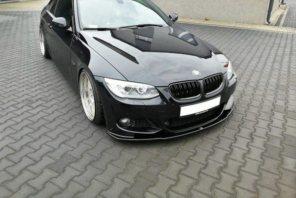 Front Ansatz für V.1 BMW 3er E92 M Paket FACELIFT schwarz Hochglanz