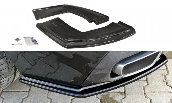 Heck Ansatz Flaps Diffusor für BMW X6 F16 M Paket schwarz Hochglanz