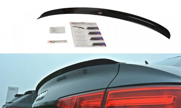 Spoiler CAP passend für Audi A4 S-Line B9 Sedan schwarz Hochglanz