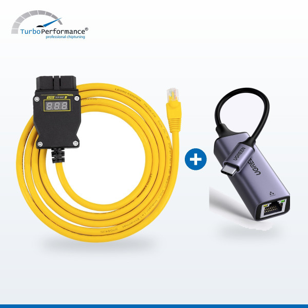 Set ENET-Kabel + UGREEN USB-C-LAN-Adapter – TurboPerformance