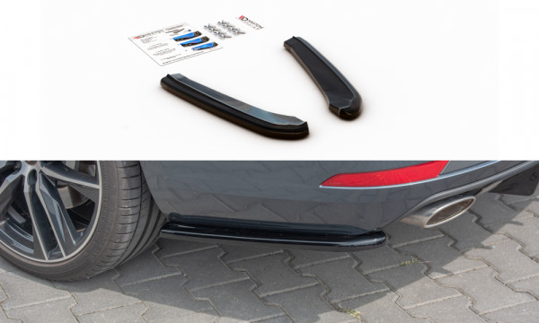 Heck Ansatz Flaps Diffusor passend für Seat Leon Mk3 Cupra ST Facelift schwarz Hochglanz