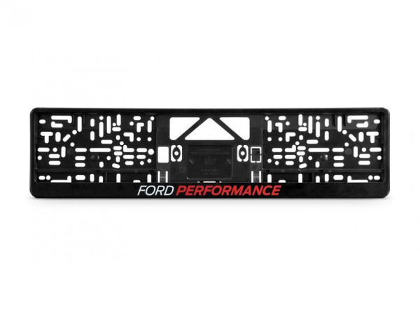 Ford Performance License Plate Holder Black, with Ford Performance Logo, Focus Fiesta Mustang, 2372312