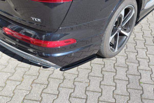 Heck Ansatz Flaps Diffusor passend für Audi SQ7 / Q7 S-Line Mk.2 schwarz Hochglanz