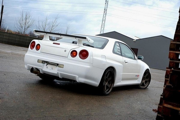 Heck Stoßstange Heckschürze passend für Nissan Skyline R34 GTR GTR Look