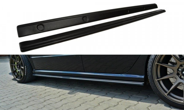 Seitenschweller für Ansatz Cup Leisten Skoda Fabia RS Mk1 schwarz Hochglanz