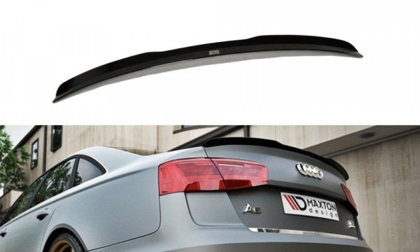 Spoiler CAP für AUDI A6 C7 S-LINE SEDAN schwarz Hochglanz