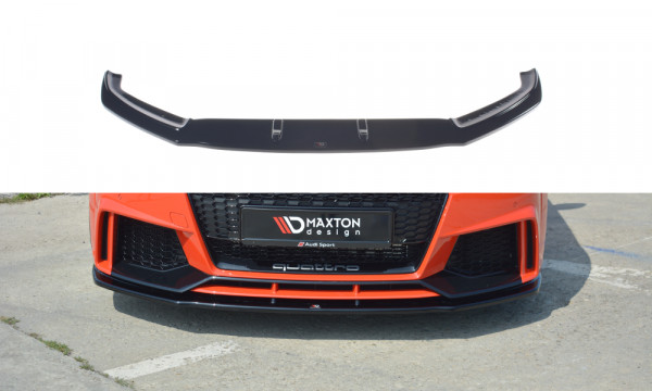 Front Ansatz V.1 passend für Audi TT RS 8S schwarz Hochglanz