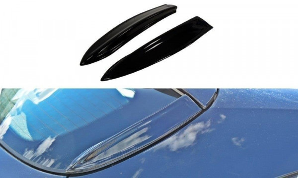 HECK SEITE Spoiler CAP für OPEL ASTRA H (FOR OPC / VXR) schwarz Hochglanz