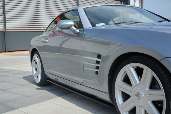 Seitenschweller Ansatz passend für CHRYSLER CROSSFIRE schwarz Hochglanz