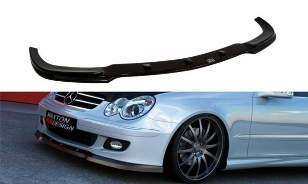 Front Ansatz für MERCEDES CLK W209 Facelift FÜR Serie schwarz Hochglanz