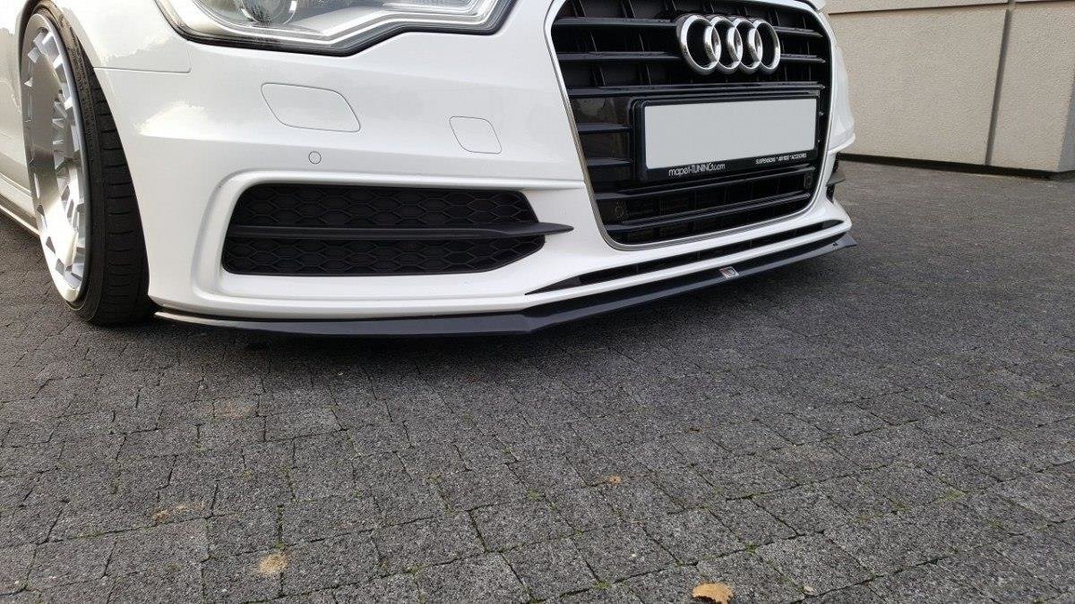 Front Ansatz für V.2 Audi S6 / A6 S-Line C7 schwarz Hochglanz