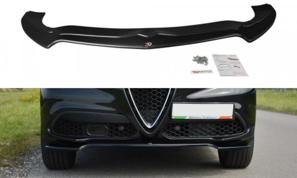 Front Ansatz V.1 passend für Alfa Romeo Stelvio schwarz Hochglanz