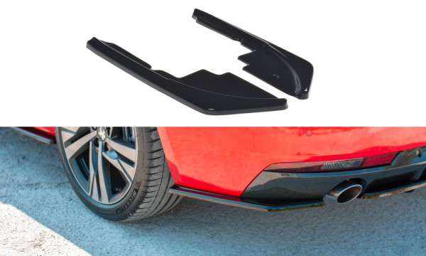 Heck Ansatz Flaps Diffusor passend für Peugeot 508 SW Mk2 schwarz Hochglanz