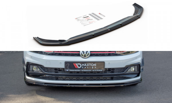 Front Ansatz V.1 passend für VW POLO MK6 GTI schwarz Hochglanz