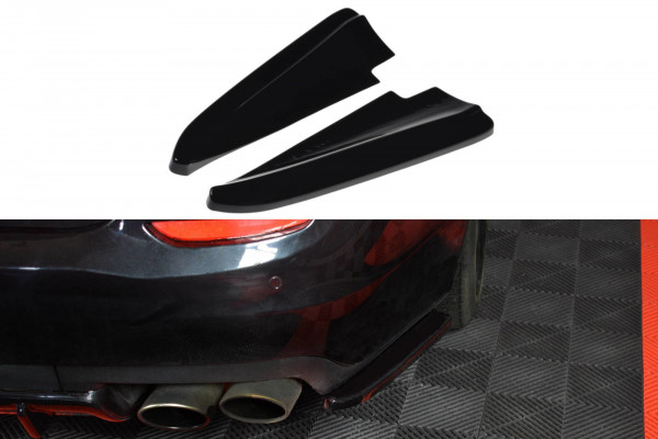 Heck Ansatz Flaps Diffusor passend für MASERATI QUATTROPORTE MK.6 vor Facelift schwarz Hochglanz