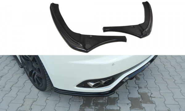 Heck Ansatz Flaps Diffusor V.2 passend für MASERATI GRANTURISMO 2007-2011 schwarz Hochglanz