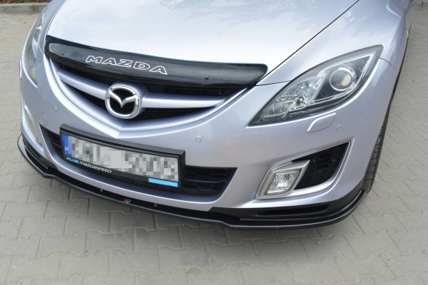 Front Ansatz passend für MAZDA 6 MK2 SPORT HATCH (GH-SERIES) vor Facelift schwarz Hochglanz