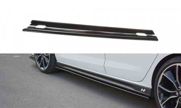 Seitenschweller Ansatz V.1 passend für Hyundai I30 N Mk3 Hatchback / Fastback schwarz Hochglanz